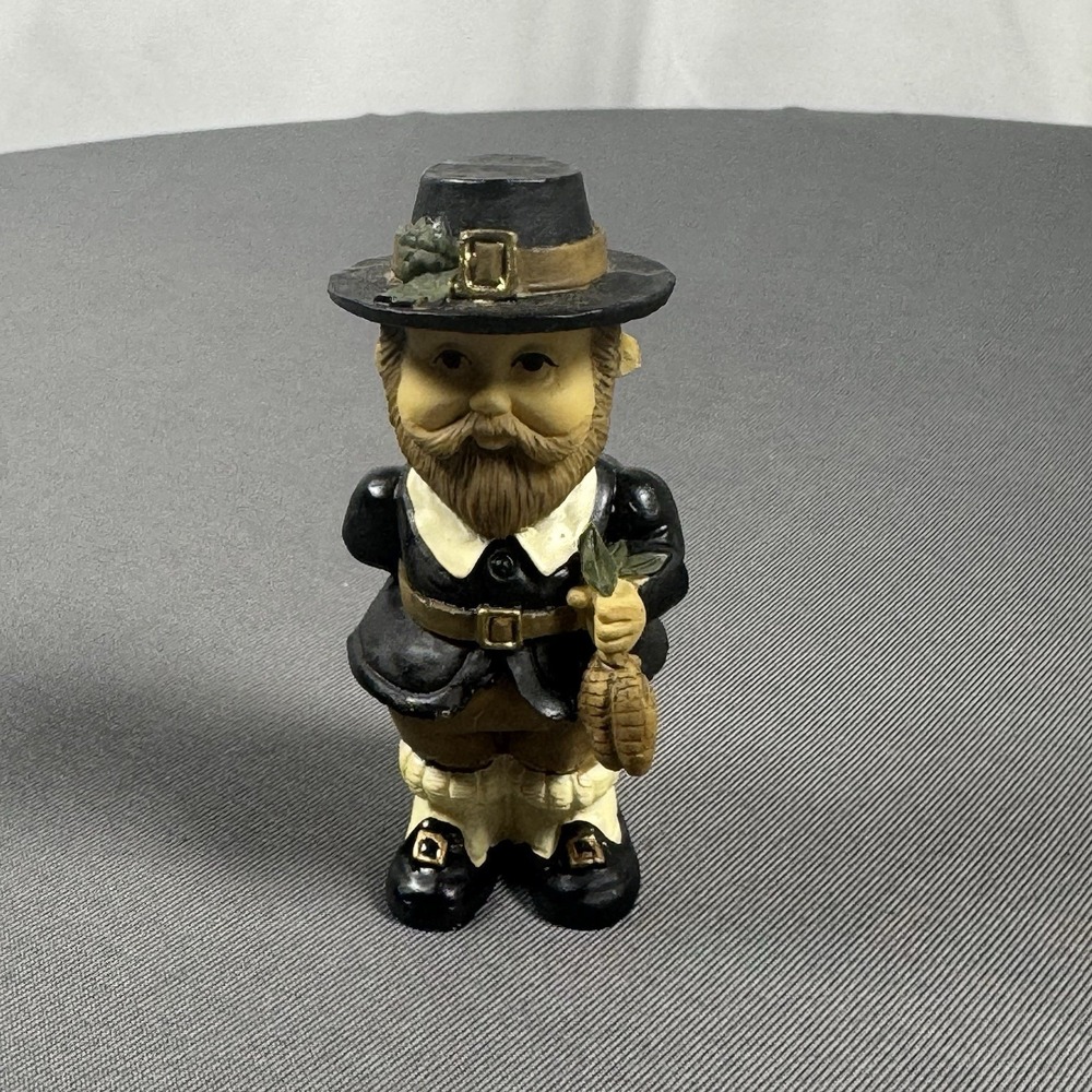 Pilgrim Man Black Hat Buckle Thanksgiving Bob‎ Schneeburg